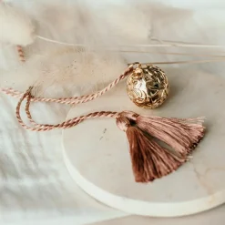 Outlet Pleine Lune Bola de grossesse Canopée cordon personnalisable (or jaune 18 carats)