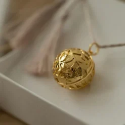 Outlet Pleine Lune Bola de grossesse Canopée cordon personnalisable (or jaune 18 carats)