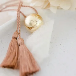 Online Pleine Lune Bola de grossesse Cœur à cœur cordon blush (or jaune 18 carats)