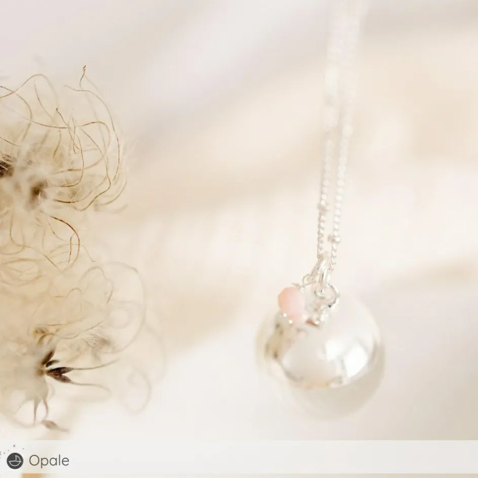 Sale Pleine Lune Bola de grossesse Equilibre chaîne personnalisable (plaqué argent 925)