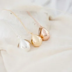 Outlet Pleine Lune Bola de grossesse Goutte chaîne (plaqué argent 925)