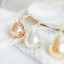 Outlet Pleine Lune Bola de grossesse Goutte chaîne (plaqué argent 925)