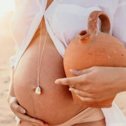 Bola de grossesse Goutte chaîne (or jaune 18 carats)|Pleine Lune New