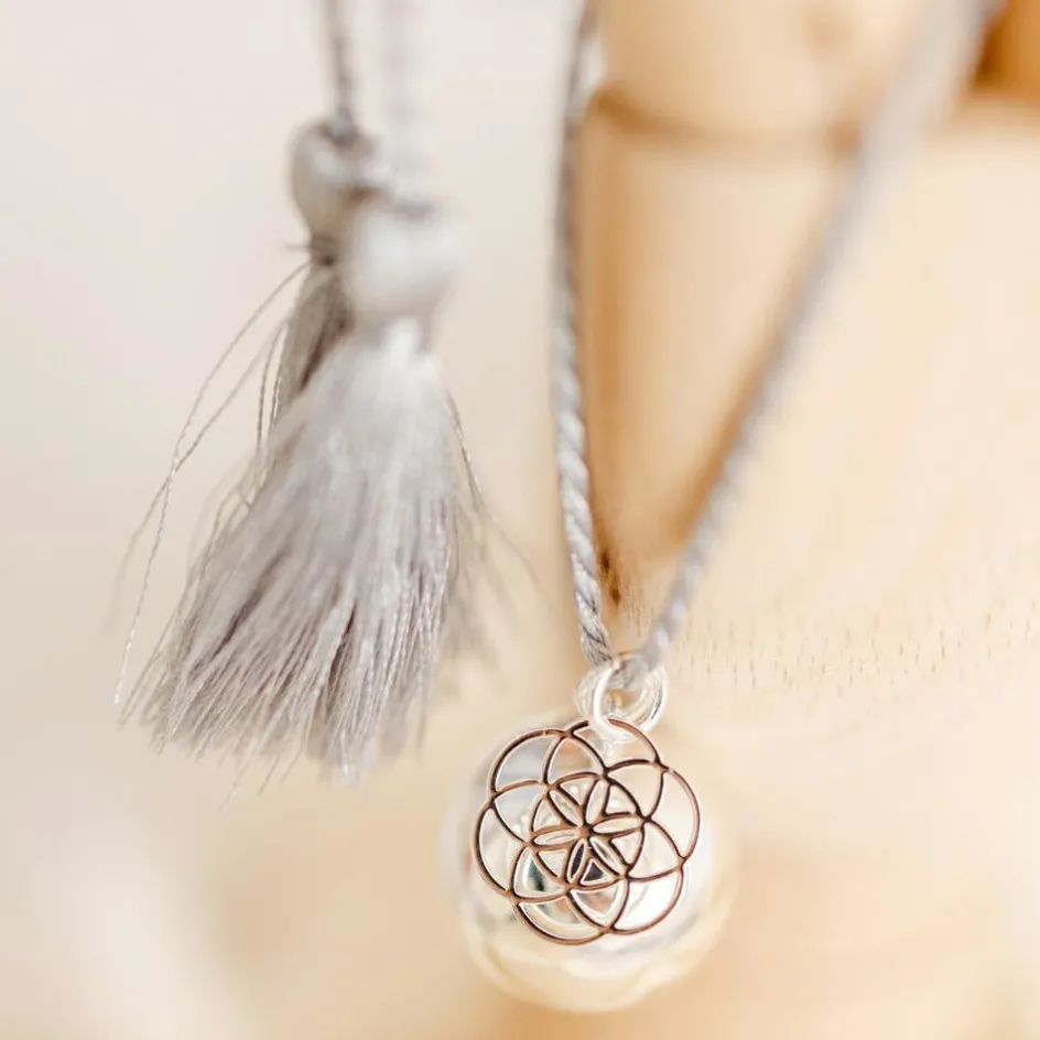 Bola de grossesse Gri-Gri Graine de vie cordon nuage (plaqué argent)|Pleine Lune Discount