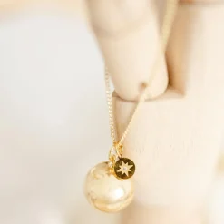 Bola de grossesse Gri-Gri Etoile du nord chaîne (or jaune 18 carats)|Pleine Lune Best