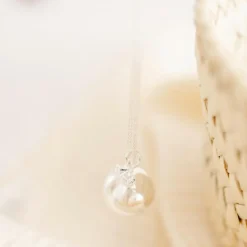 Bola de grossesse Gri-Gri Ginkgo chaîne (plaqué argent 925)|Pleine Lune New