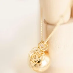 Bola de grossesse Gri-Gri Graine de vie chaîne (or jaune 18 carats)|Pleine Lune