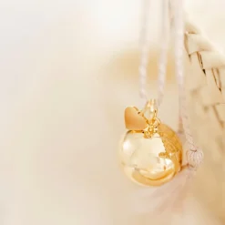 Bola de grossesse Gri-Gri Cœur cordon biscuit (or jaune 18 carats)|Pleine Lune Sale