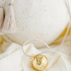 Best Pleine Lune Bola de grossesse Nymphéa cordon personnalisable (or jaune 18 carats)