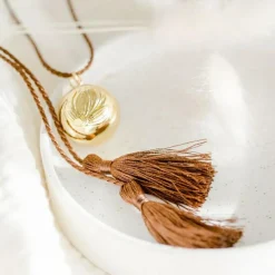 Best Pleine Lune Bola de grossesse Nymphéa cordon personnalisable (or jaune 18 carats)