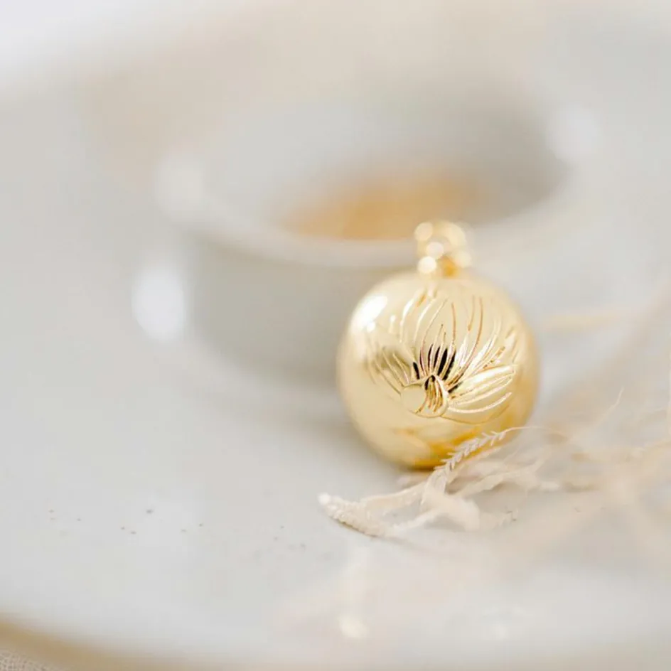 Outlet Pleine Lune Bola de grossesse Nymphéa chaîne (or jaune 18 carats)