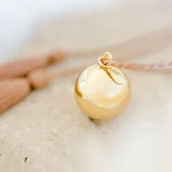 Bola de grossesse Origine cordon personnalisable (or jaune 18 carats)|Pleine Lune