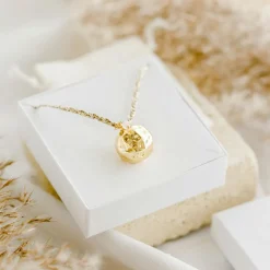 Outlet Pleine Lune Bola de grossesse cordon moka (or jaune 18 carats)