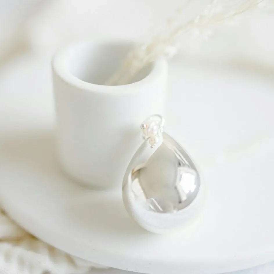 Hot Pleine Lune Bola de grossesse Prune Goutte nuage (plaqué argent 925)