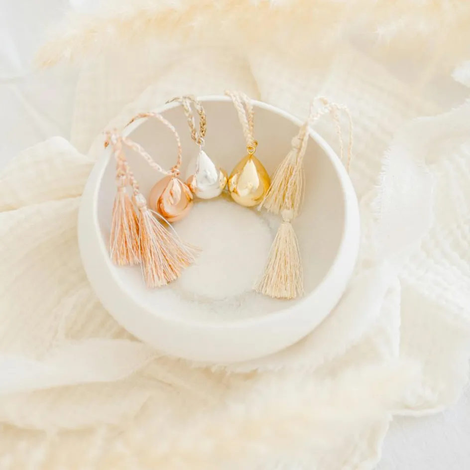 Hot Pleine Lune Bola de grossesse Prune Goutte nuage (plaqué argent 925)