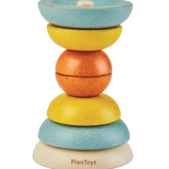 Online Plan Toys Bols à empiler en bois d'hévéa
