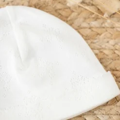 Discount Tartine et Chocolat Bonnet de naissance en coton bio écru (1-3 mois)