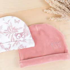 Bonnet de naissance en coton blanc Toile de Jouy|Tartine et Chocolat