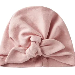 Bonnet de naissance noué rose thé|BB & Co Hot