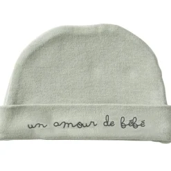 Bonnet de naissance Un amour de bébé vert de gris (naissance)|BB & Co Clearance