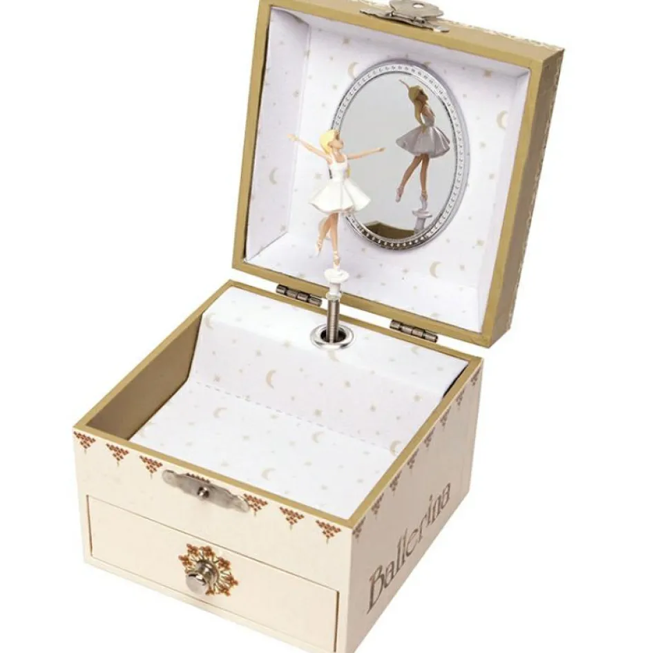 Boîte à bijoux musicale cube phosphorescente Ballerina|Trousselier
