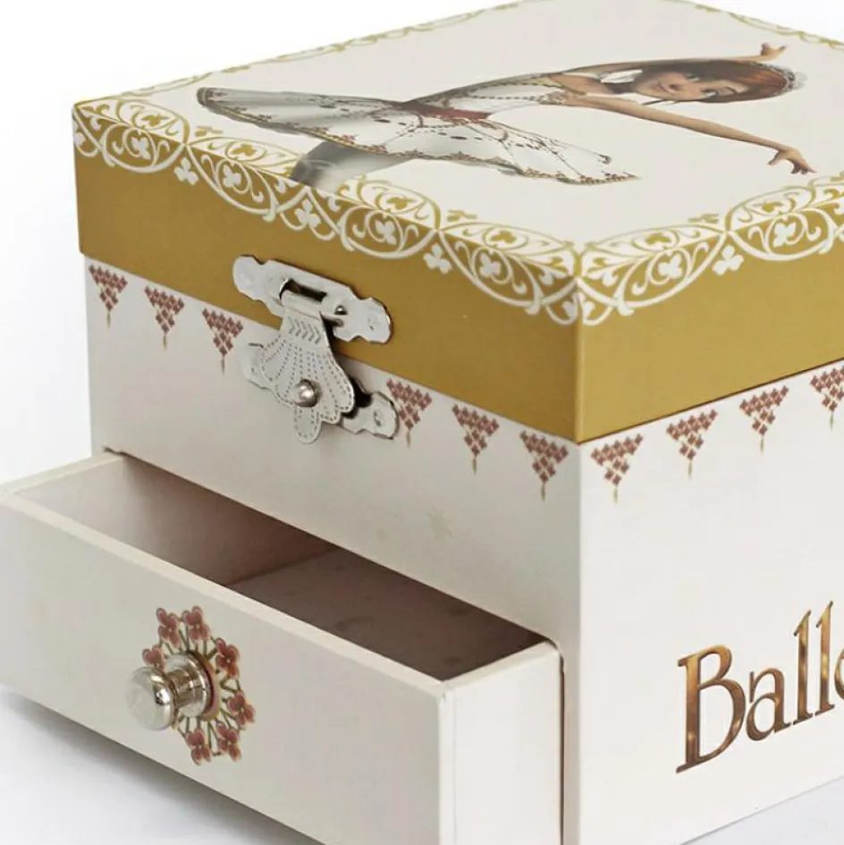 Boîte à bijoux musicale cube phosphorescente Ballerina|Trousselier