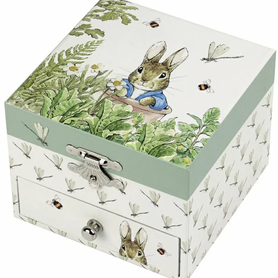 Best Trousselier Boîte à bijoux musicale cube Pierre Lapin libellule