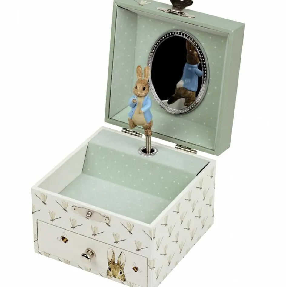 Best Trousselier Boîte à bijoux musicale cube Pierre Lapin libellule