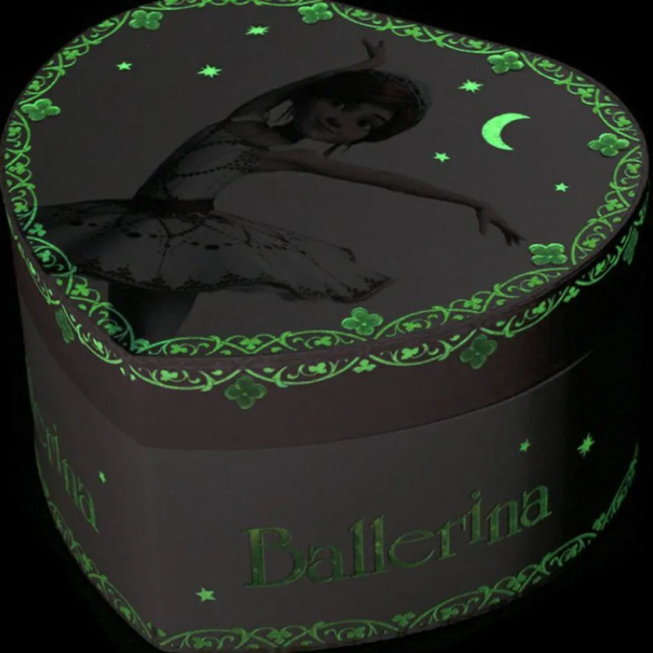 New Trousselier Boîte à bijoux musicale phosphorescente coeur Ballerina