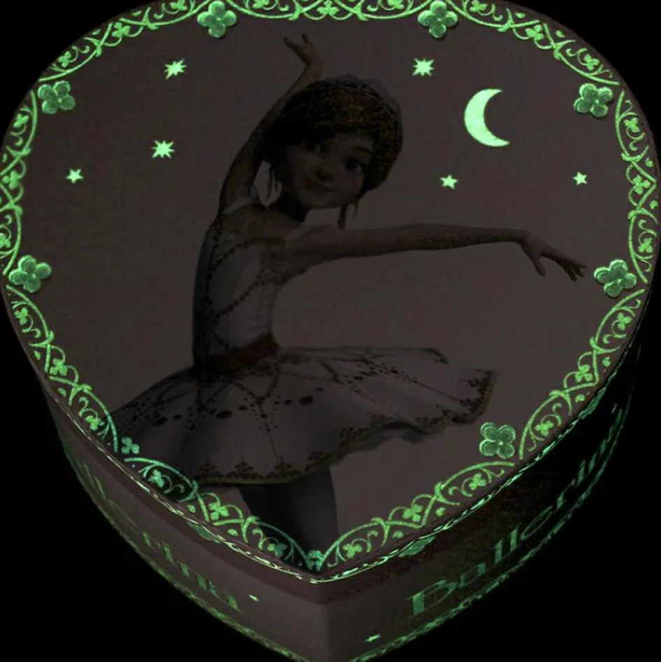 New Trousselier Boîte à bijoux musicale phosphorescente coeur Ballerina