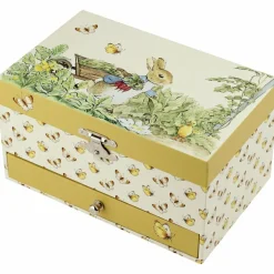New Trousselier Boîte à bijoux musicale Pierre Lapin jaune