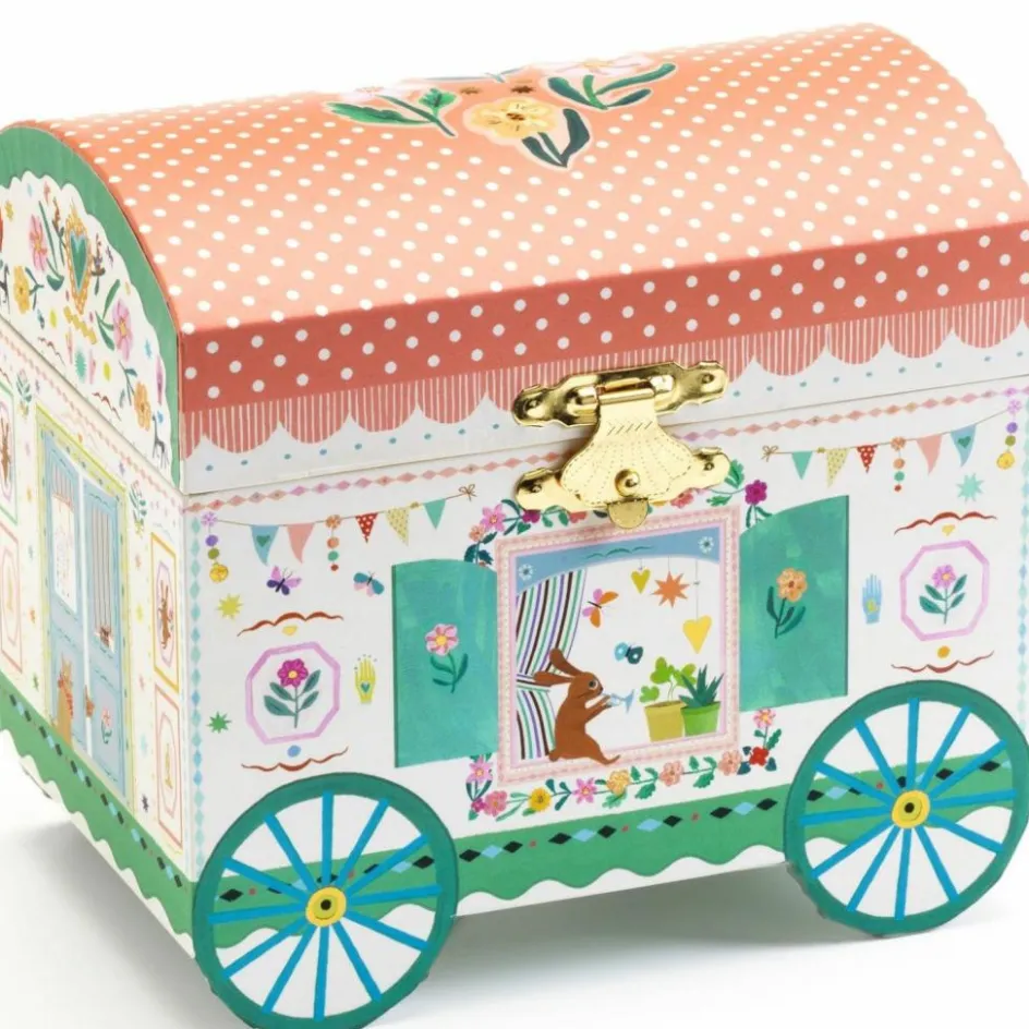 Sale Djeco Boîte à bijoux musicale Roulotte enchantée