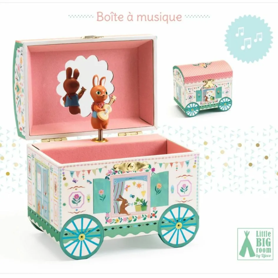 Sale Djeco Boîte à bijoux musicale Roulotte enchantée