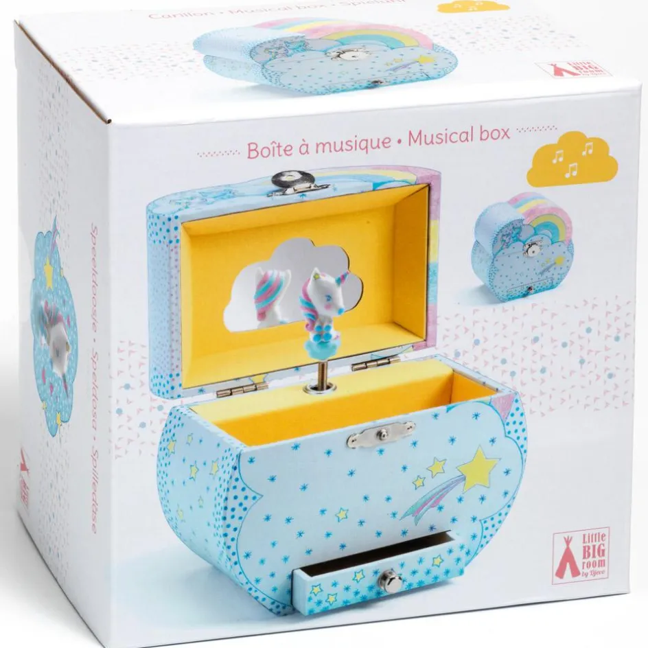 Clearance Djeco Boîte à bijoux musicale Rêves des licornes