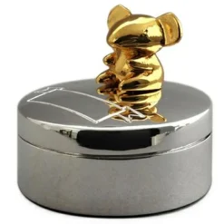 Boîte à dents de lait Souris personnalisable (métal argenté et doré)|Daniel Crégut Online