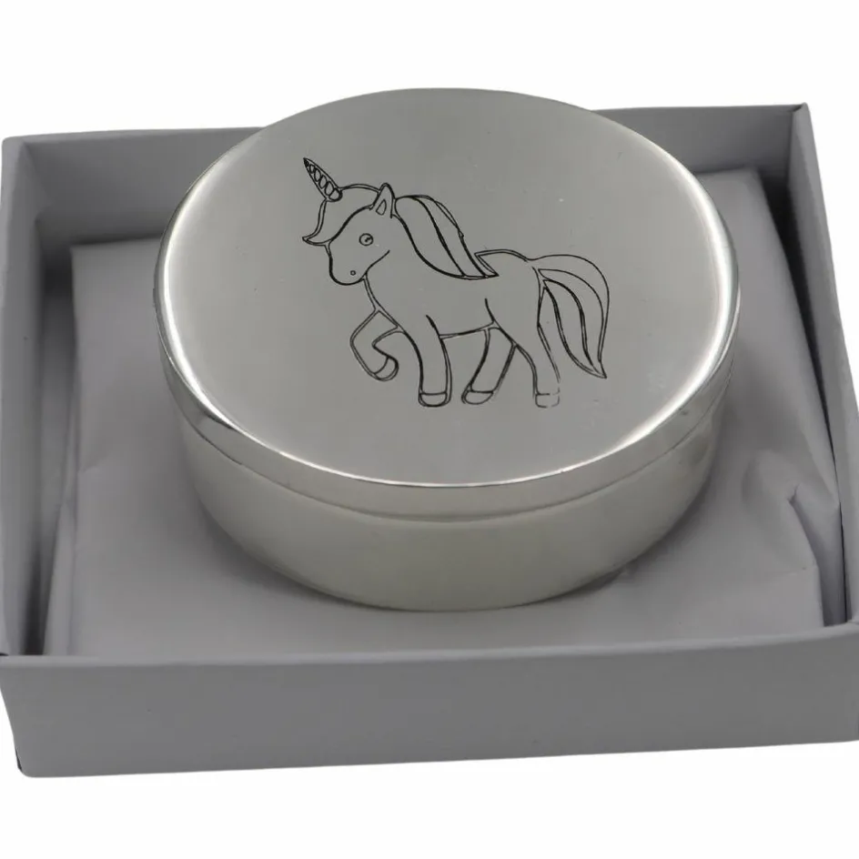 New Daniel Crégut Boîte à dents Licorne (métal argenté)