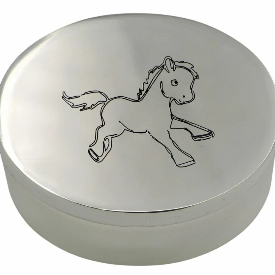 Clearance Daniel Crégut Boîte à dents Petit cheval personnalisable (métal argenté)