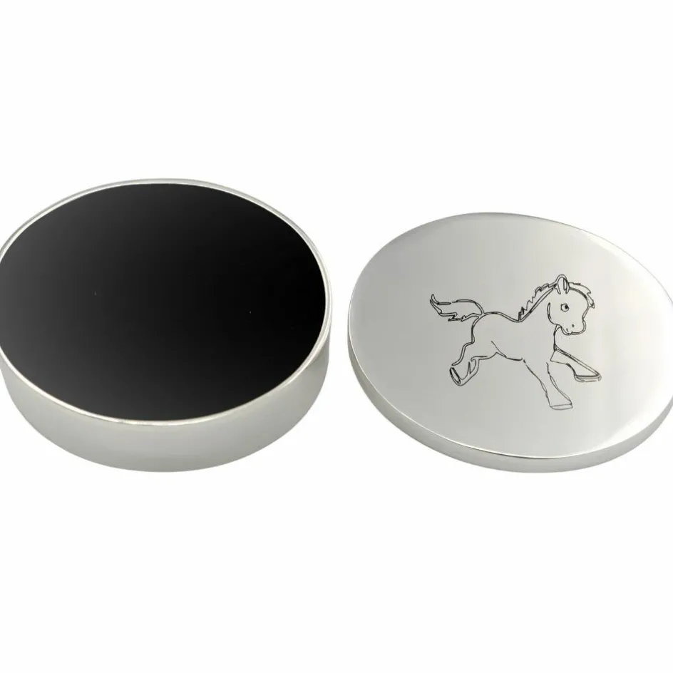 Clearance Daniel Crégut Boîte à dents Petit cheval personnalisable (métal argenté)