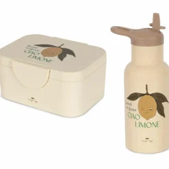 Konges Slojd Boîte à goûter + gourde Lemon