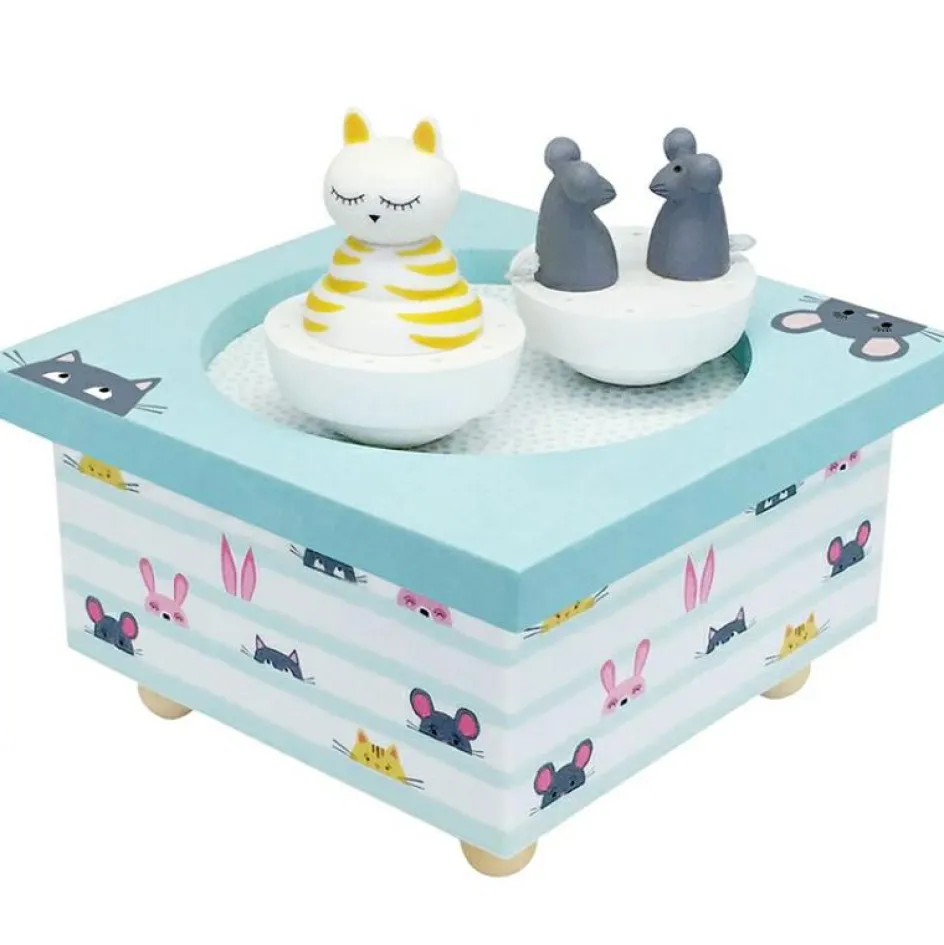 Boîte à musique magnétique chat et souris|Trousselier New