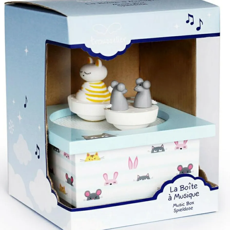 Boîte à musique magnétique chat et souris|Trousselier New