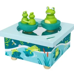 Best Trousselier Boîte à musique magnétique famille des grenouilles