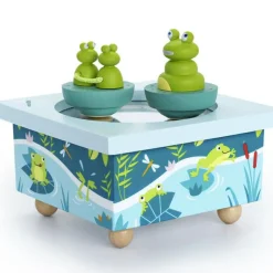 Best Trousselier Boîte à musique magnétique famille des grenouilles