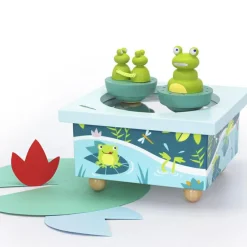 Best Trousselier Boîte à musique magnétique famille des grenouilles