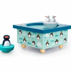 New Trousselier Boîte à musique magnétique famille pingouins