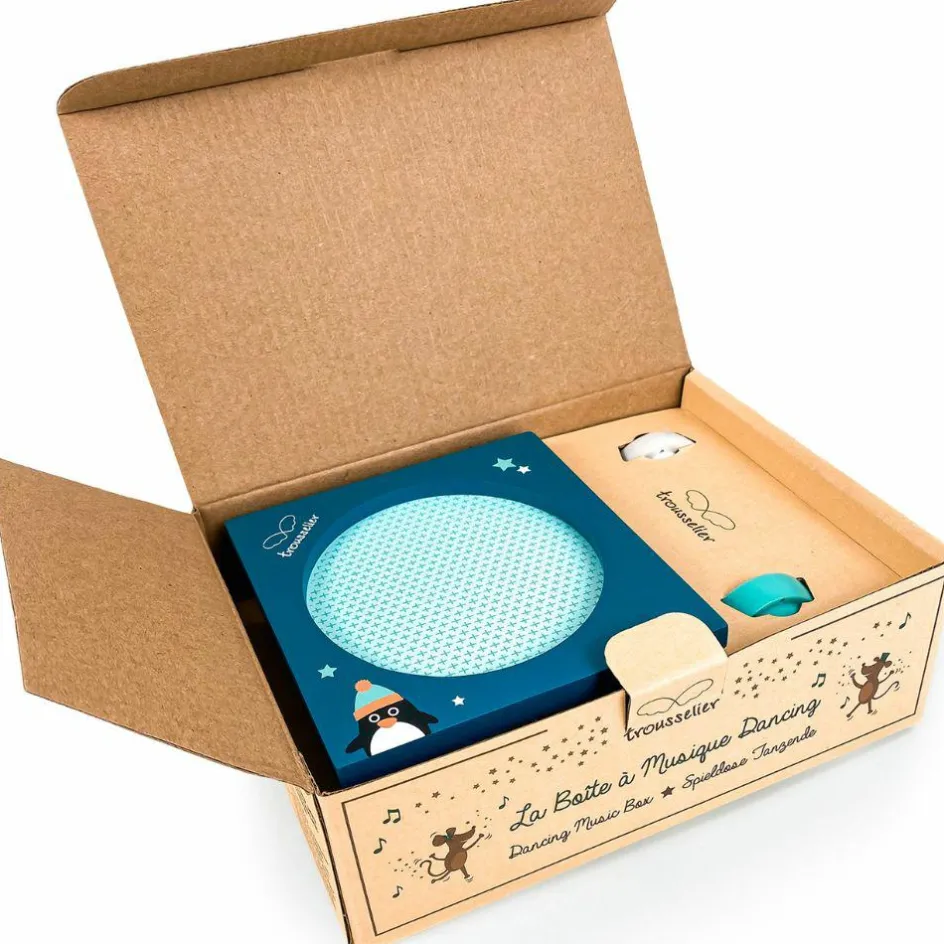 New Trousselier Boîte à musique magnétique famille pingouins