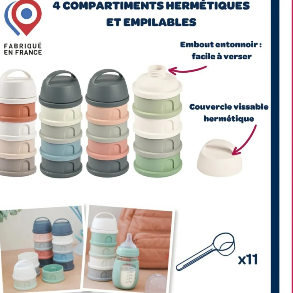 Boîte doseuse cotton white-terracotta|Béaba Online