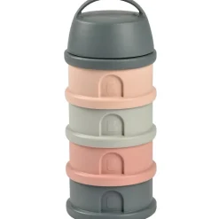 Boîte doseuse de lait empilable mineral grey-pink|Béaba Best