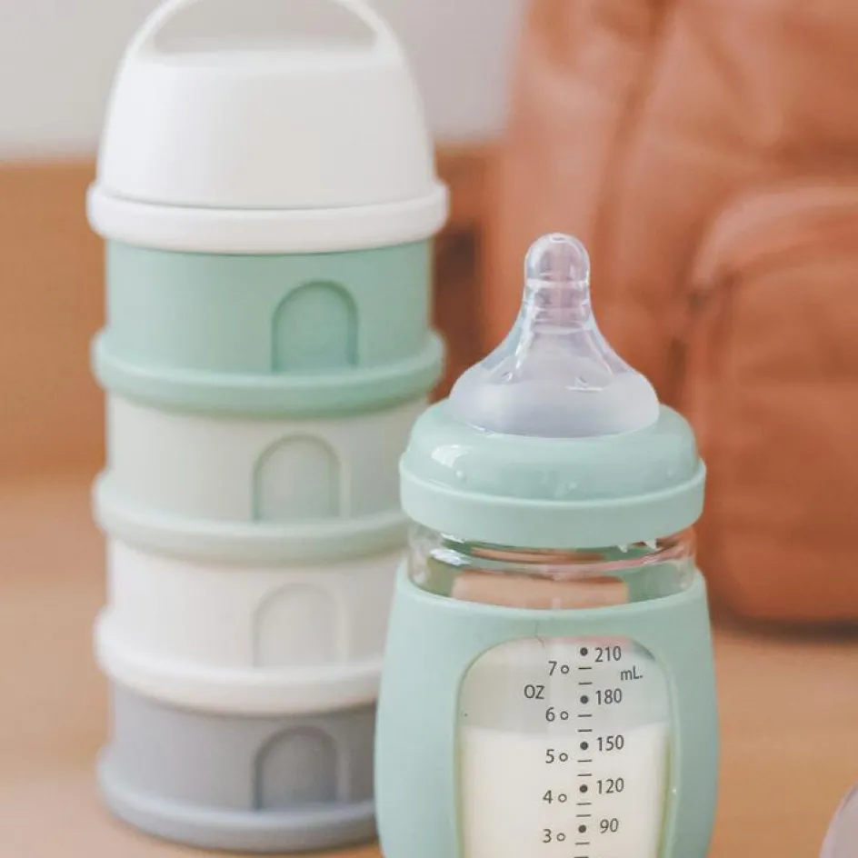 Hot Béaba Boîte doseuse de lait empilable cotton white-sage green