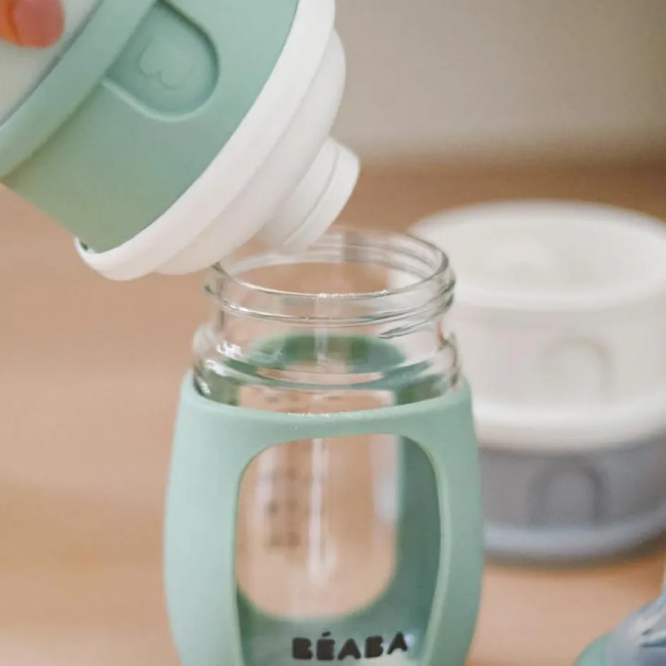 Hot Béaba Boîte doseuse de lait empilable cotton white-sage green